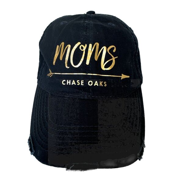 Adams Accessories - Moms Print Logo Cap Hat Gold Blue Fashion Headwear 100% Cotton